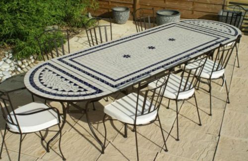 table-de-jardin-fer-forge-mosaique